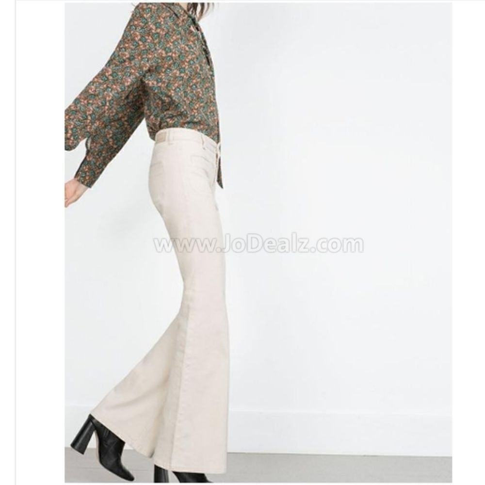 ZARA basic denim ivory jeans
